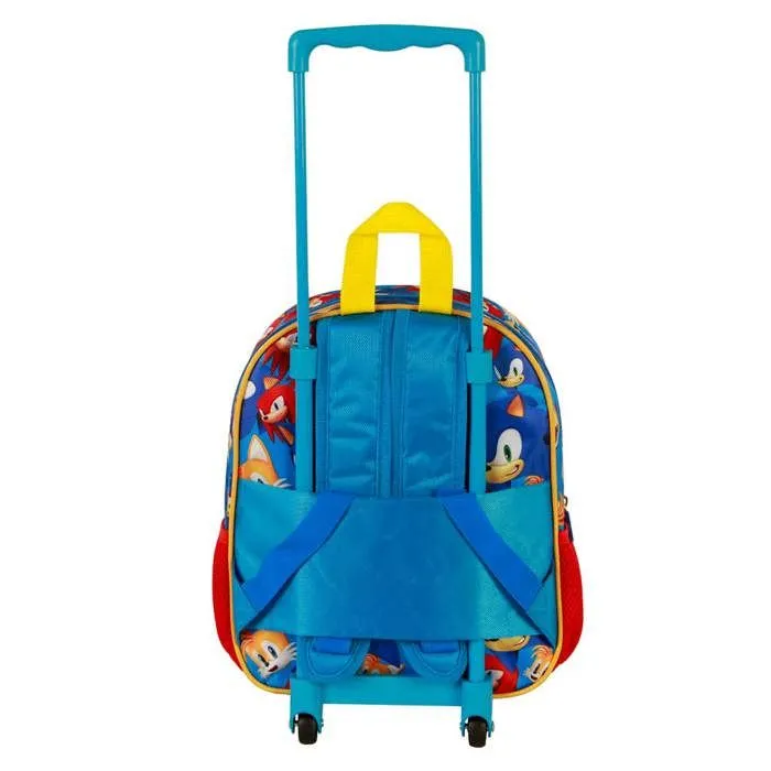 Sac à dos 3D à Roulettes Petit - Sonic Go - Bleu- Taille Unique-3