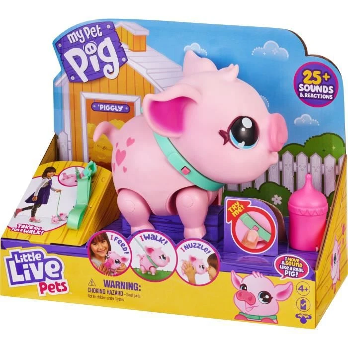 Jouet interactif - MOOSE TOYS - Little Live Pets Cochon rose - A partir de 5 ans - Piles incluses-1