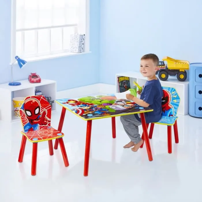 MARVEL Heroes Ensemble table et 2 chaises pour enfants-1
