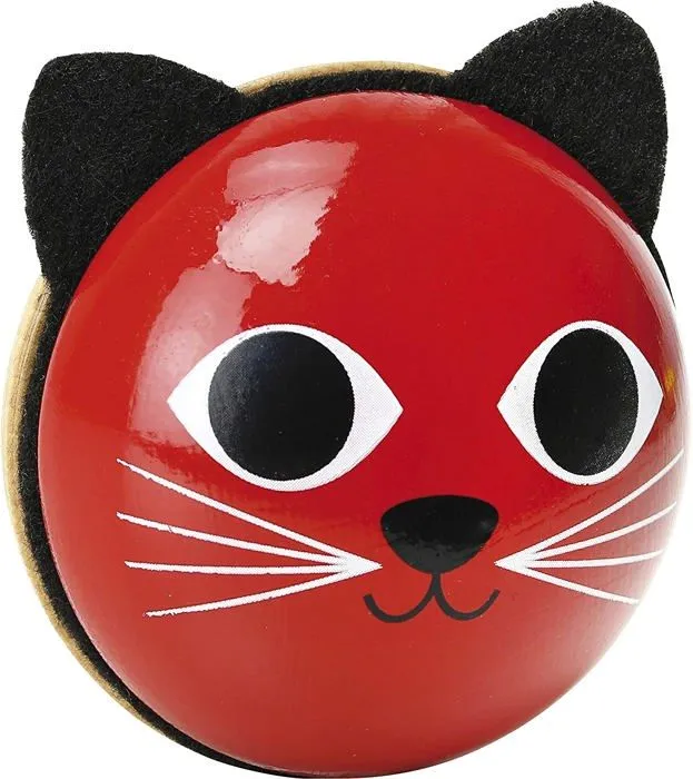 Hochet Maracas Chat - Vilac - Rouge - Mixte - Enfant-1