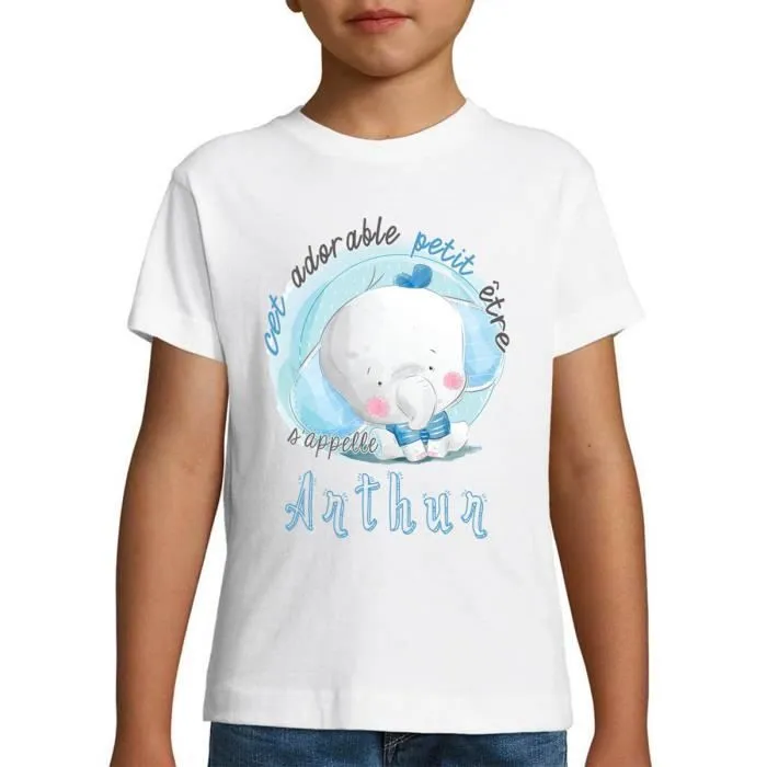 Arthur | T-Shirt Enfant pour Jeune garçon de 4 à 8 Ans - Collection Cet Adorable Petit être s'appelle prénom - Design Cute Mignon-0