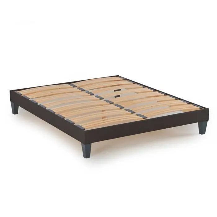 Pack prêt à dormir AMBOISE Blanc 140x190 cm - OLYMPE LITERIE - Matelas mémoire de forme - Sommier à lattes-3