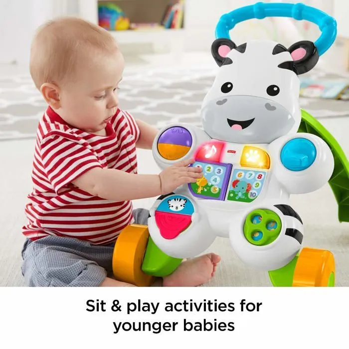Chariot a pousser Fisher-price - GXC31 - Learn with Me Zebra Walker 1 Jouets, Simple, , Multi, Sustainable Packaging-2