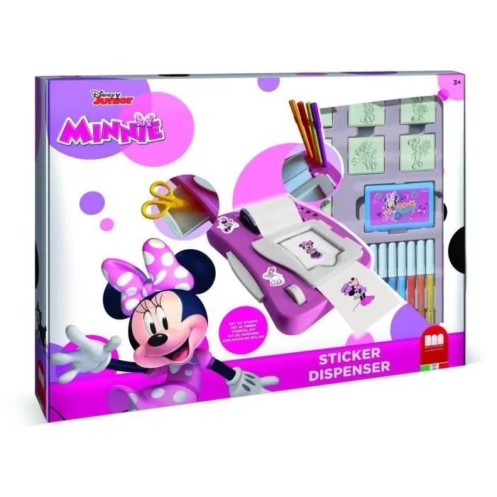 Machine à stickers - MULTIPRINT - 8866 - Minnie - 7 tampons - 12 feutres - 100% made in Italie-0