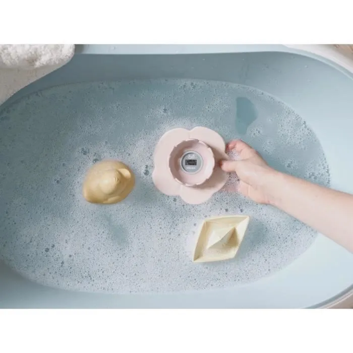 Thermomètre de bain Lotus - BÉABA - Old Pink - Multifonctions - Lecture facile - Forme ludique-3