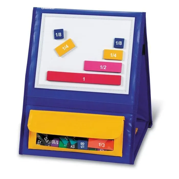 Learning Resources LER0611 - COMMUTATEUR KVM - Bandes De Fractions Aimantées En Mousse Souple Aux Couleurs De Larc-en-ciel De --0