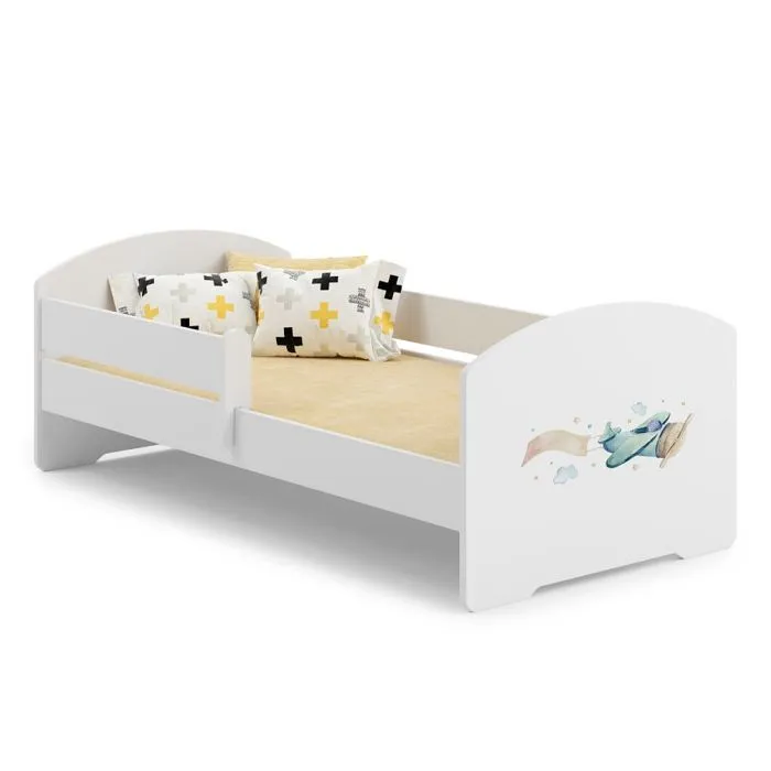 Lit enfant - 1001Jouets - AVION - 140x70 cm - Matelas inclus - 1 place-0