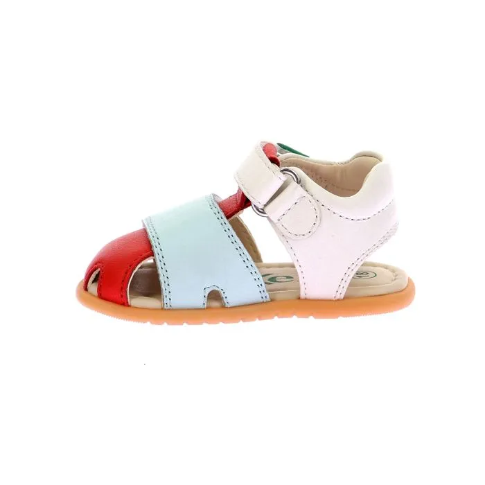 KICKERS Sandales Kick Sumkratch Blanc rouge vert-3