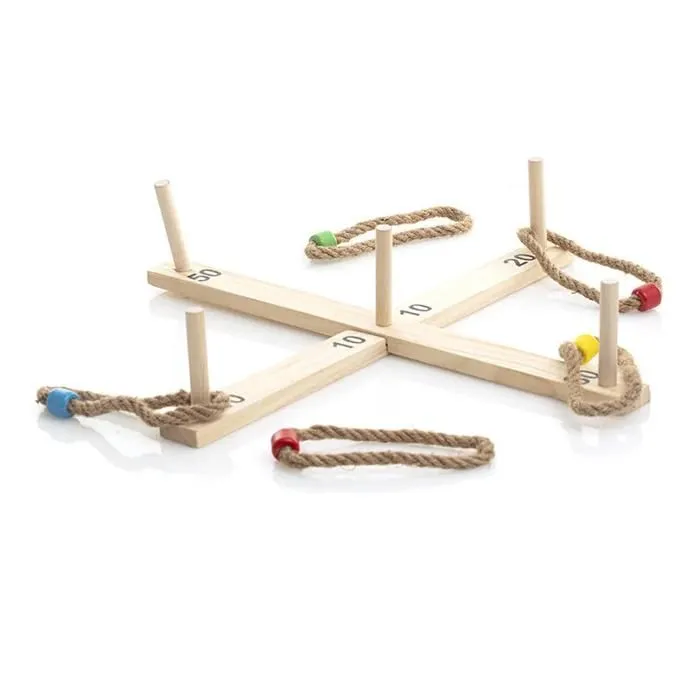 Jeu de lancer d'anneaux en bois de pin Atmosphera-0