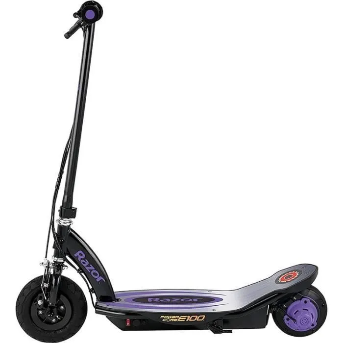 RAZOR Trottinette électrique enfant - Power Core E100 - Aluminium Deck - Violet-1