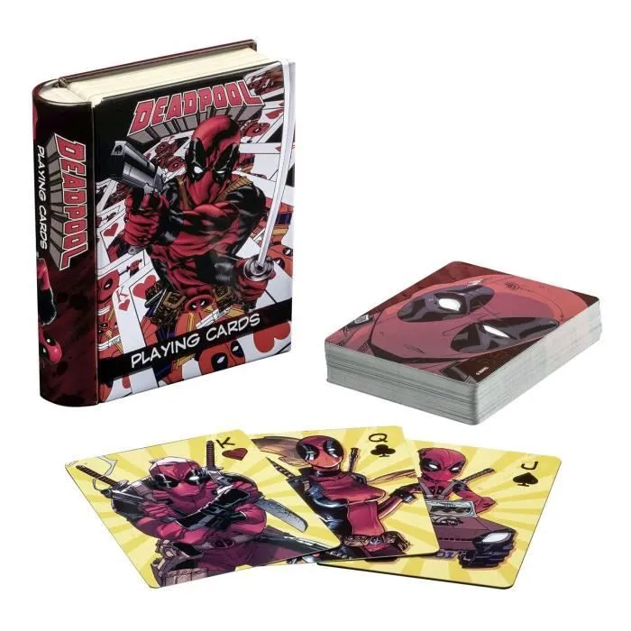 Jeu de cartes - Marvel Deadpool - Rouge - Close Up - Carton-Métal - 2 joueurs ou plus-0