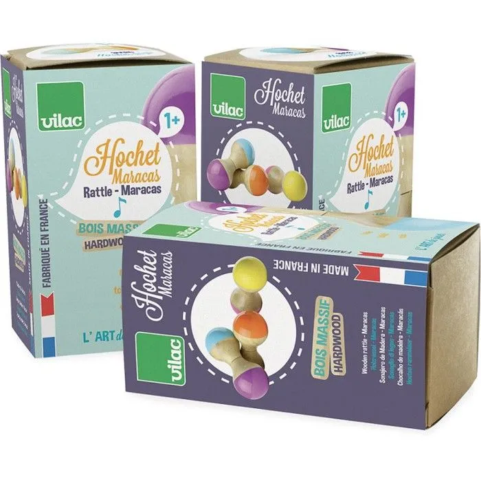 Vilac - Hochet du Jura turquoise et violet-2