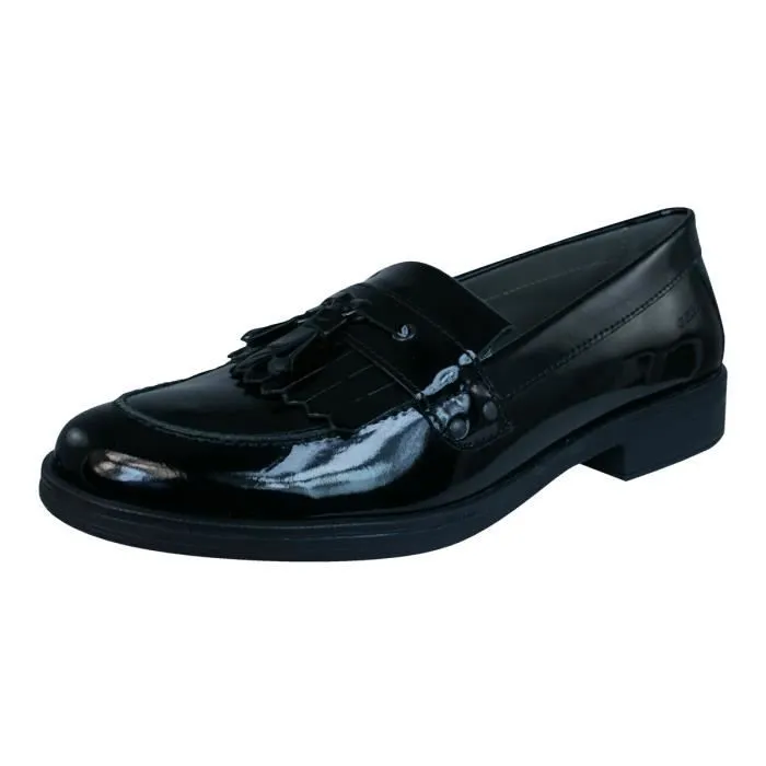 Chaussures en cuir verni pour filles Geox J Agata A - Noir-0
