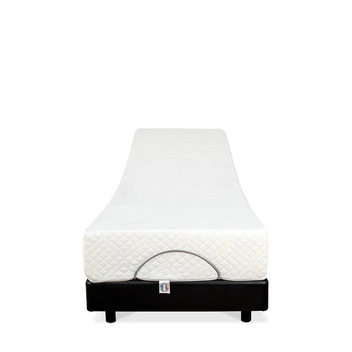 Ensemble Matelas + Sommier - SUPERFLEX - 90x190 cm - Électrique - Mémoire de forme - Noir-3