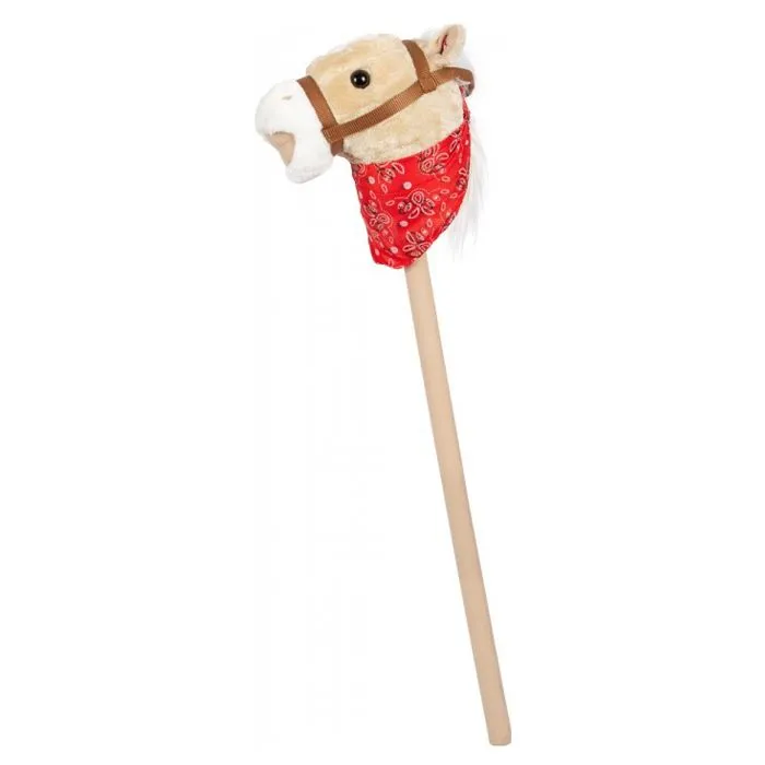 Jouet à cheval bâton en peluche - Small foot Legler - Rocky - Mixte - 82 x 27 cm - A partir de 3 ans-0