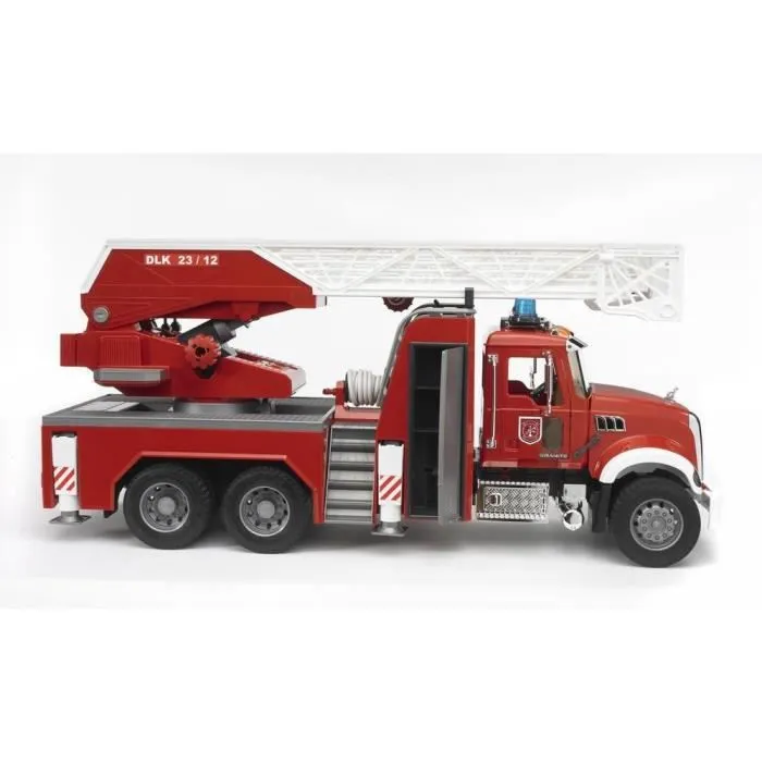 Camion Pompier MACK Granit avec Echelle et Pompe à Eau - BRUDER - Echelle 1:16 - Pour Garçon de 3 ans et plus-3