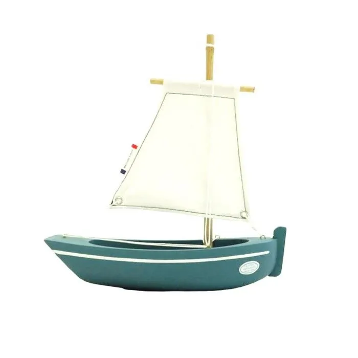 Maison Tirot - Bateau Le Misainier vert abysses 22cm - TIROT-0