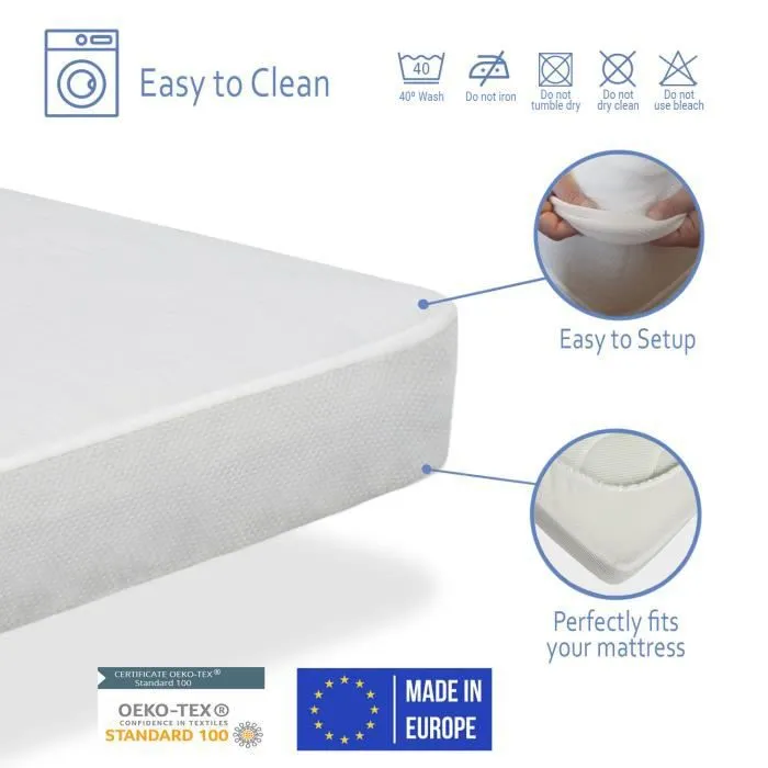 Protection matelas - Dormalit - 90x140x25 cm - Imperméable - Hypoallergénique - Lavable 30°C-2