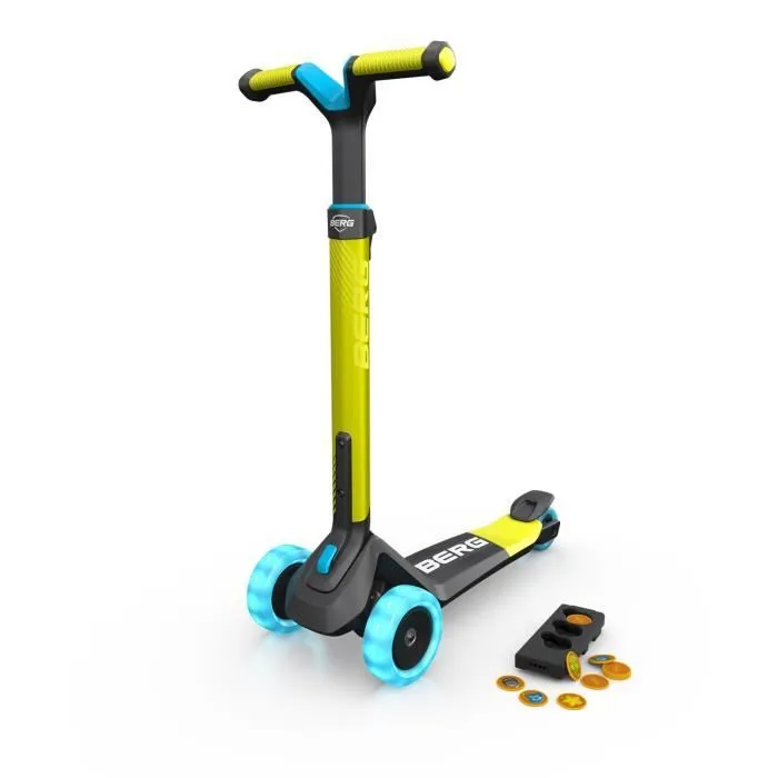 BERG Nexo trottinette lumières pont magnétique Vert citron-0