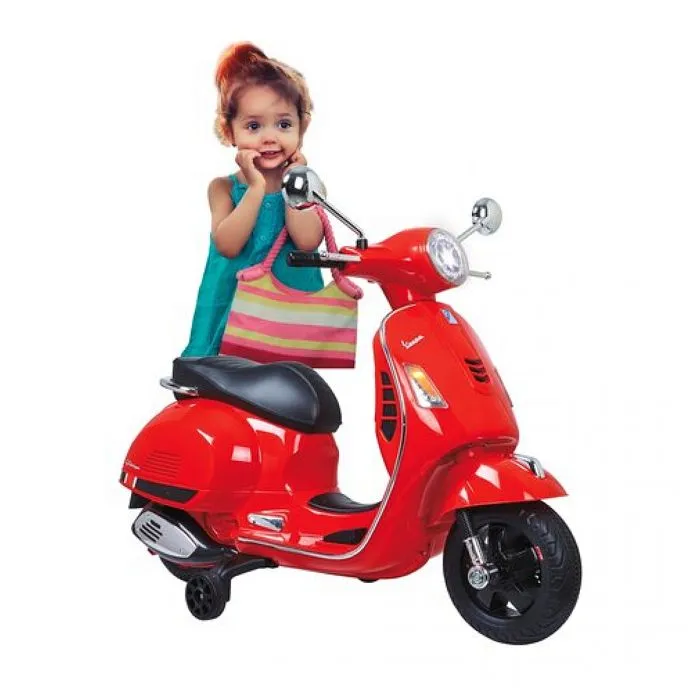 Voiture électrique pour enfant Vespa GTS Rouge 12V - JAMARA - 3 roues - Livré monté-2