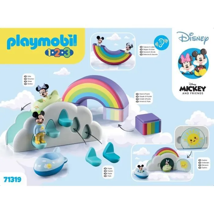 PLAYMOBIL 1.2.3 - Maison des nuages de Mickey et Minnie - Disney - 16 pièces-7