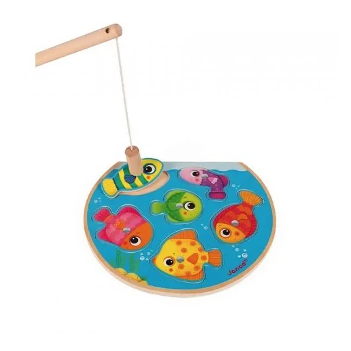 Puzzle Animaux - JANOD - Speedy Fish - 6 poissons et 1 canne à pêche magnétique - Mixte - Intérieur-1