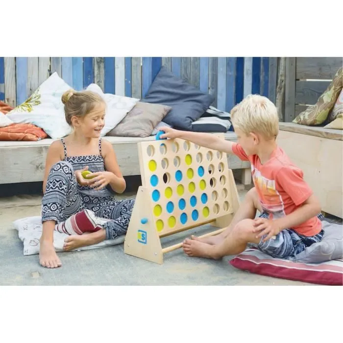 Puissance 4 Géant - BS - Jeu en Bois - Adulte - Mixte-2