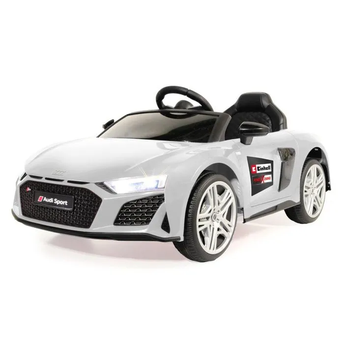 Voiture électrique pour enfants - JAMARA - Audi R8 Spyder 18V - Blanc - Multifonctionnelle - Chargeur inclus-0