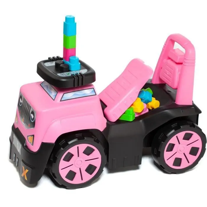 Trotteur Rose 3 en 1 - MOLTO - Suv + Jeu de blocs - Fille - Blanc - A partir de 3 ans-3