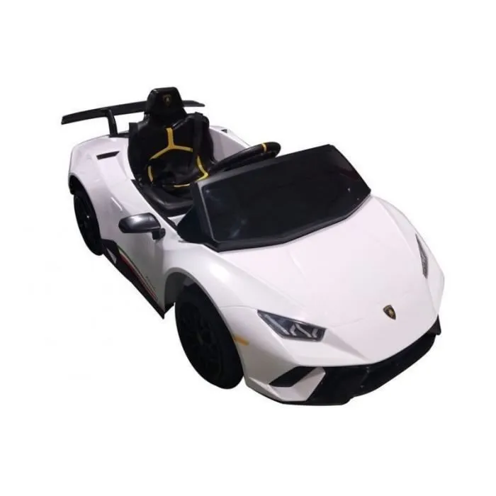 Voiture électrique 12V Lamborghini Huracan Blanche - Pack Luxe-3