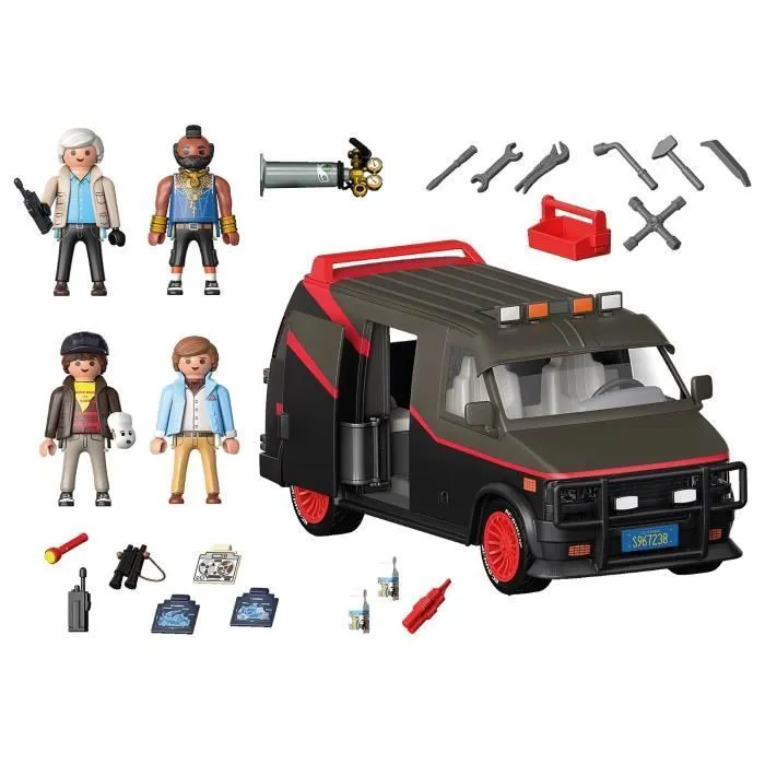 PLAYMOBIL 70750 Le Fourgon de l'Agence tous risques, Classic cars, Adulte, Voiture de collection-1