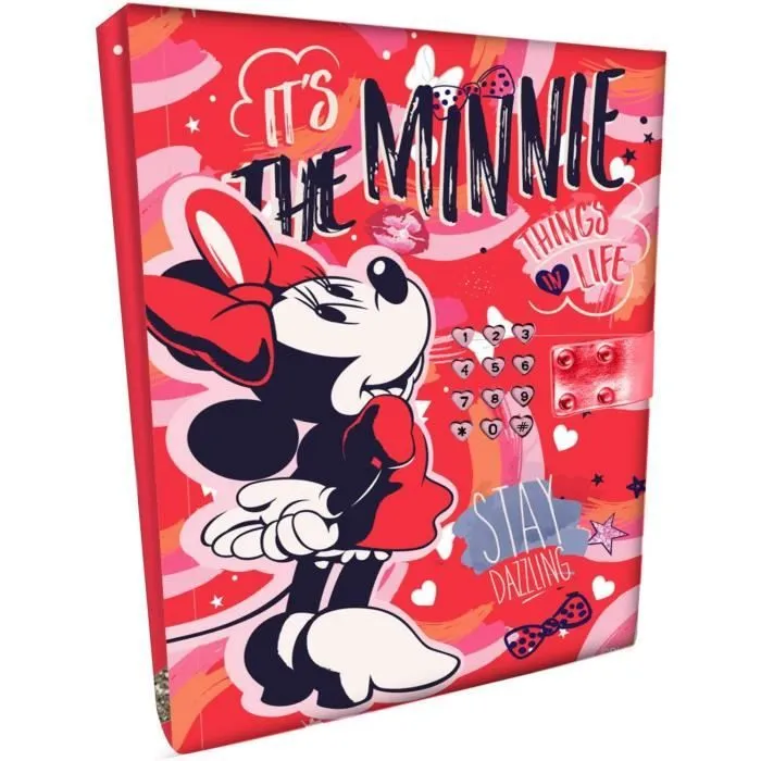 Disney journal intime Minnie Mouse filles 15,5 x 21 cm papier rouge-0