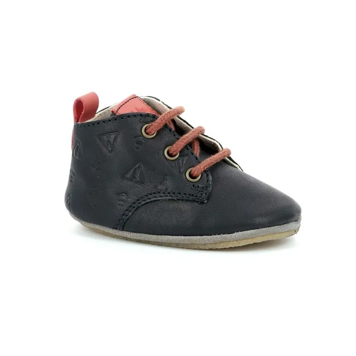 Chaussons - Aster - Layas - Cuir - Bleu marine - Confort optimal-1
