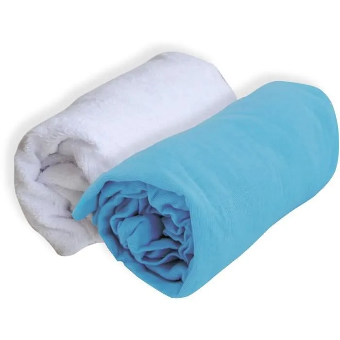 DOUX NID Lot 1 Alese + 1 Drap Housse - 70 X 140 Cm - Turquoise-1