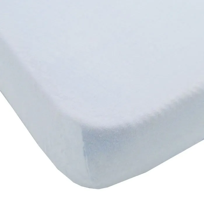 BABYCALIN Drap housse Jersey coton - Bleu ciel - 40 x 80 cm-0