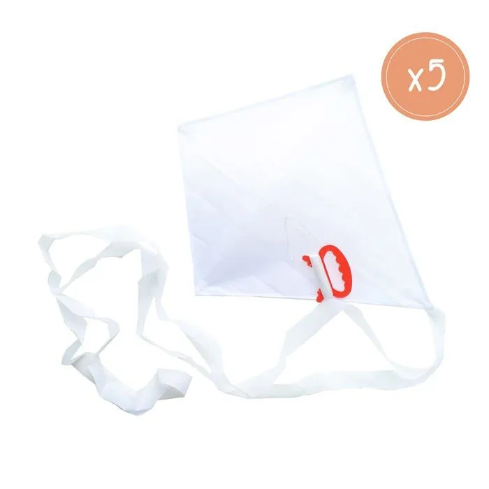 Cerf-volant - Sodertex - L735001 - 5 pièces - Nylon - Blanc-0