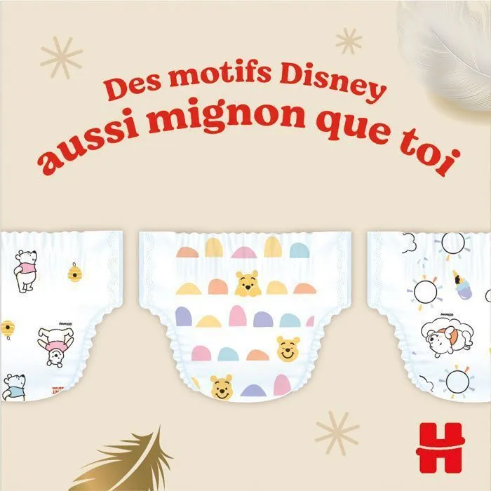 Huggies Extra Care Bébé, 76 couches, avec motifs Disney Taille 4 (8-14 kg)-3