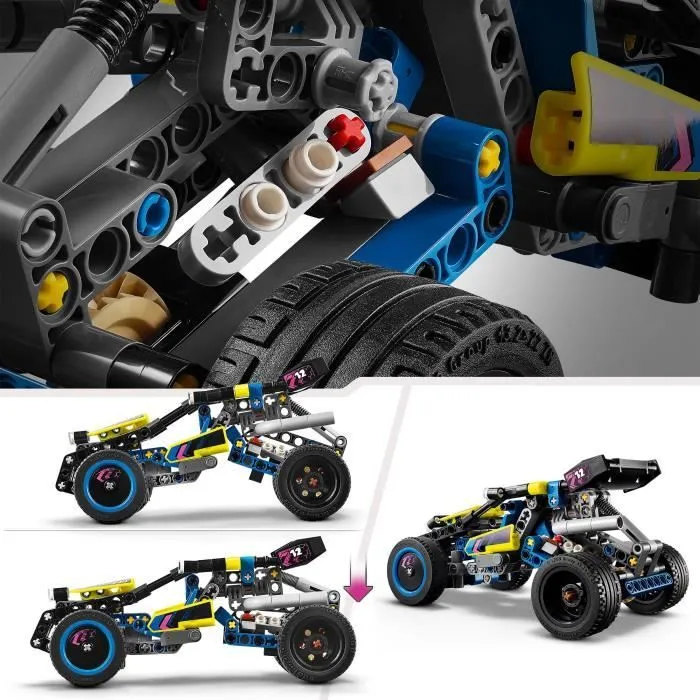 LEGO® 42164 Technic Le Buggy Tout-Terrain de Course, Véhicule de Rallye, Jouet de Construction de Voiture de Course-3