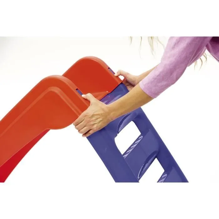 Toboggan Pliant En Plastique Junior - Rouge/Bleu - 1,31 X 0,48 X 0,72 M-2