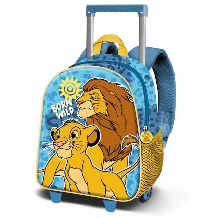 Sac à dos 3D à Roulettes Petit - Disney Roi Lion Wild - Bleu - Taille Unique-0