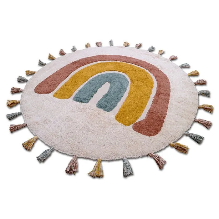Tapis - Nattiot - Rainbow - Coton lavable - Rond Ø110 - Multicolore-3