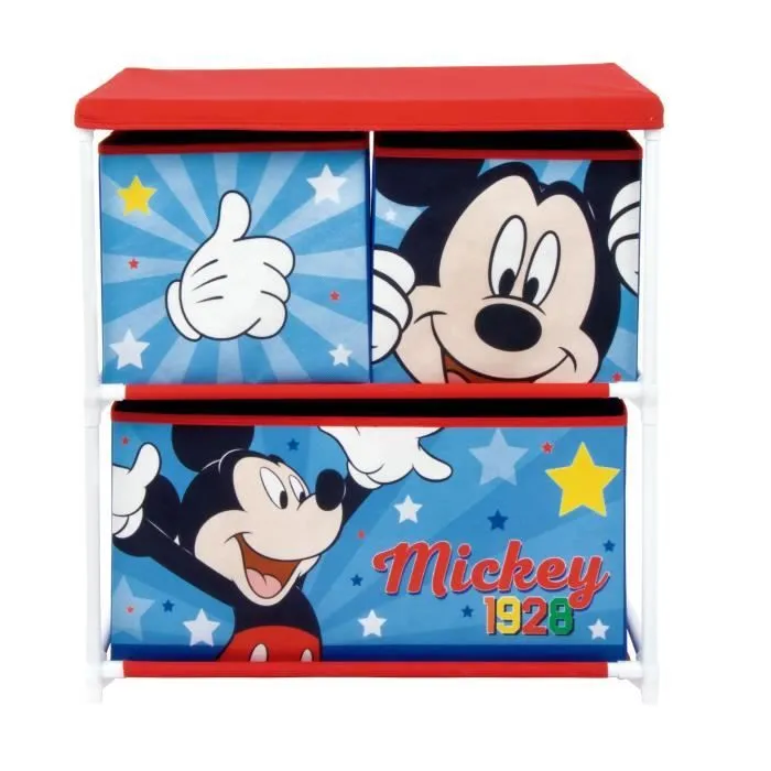 DISNEY MICKEY - Meuble de rangement 3 corbeilles-2