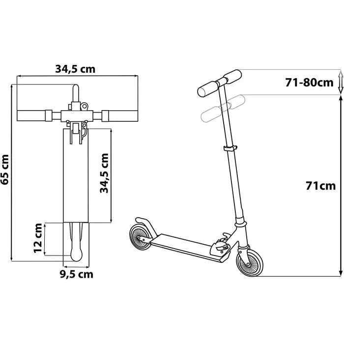 REINE DES NEIGES TROTTINETTE DISNEY 2 ROUES ACIER PLIABLE ET REGLABLE AVEC FREIN ROUE ARRIERE-3