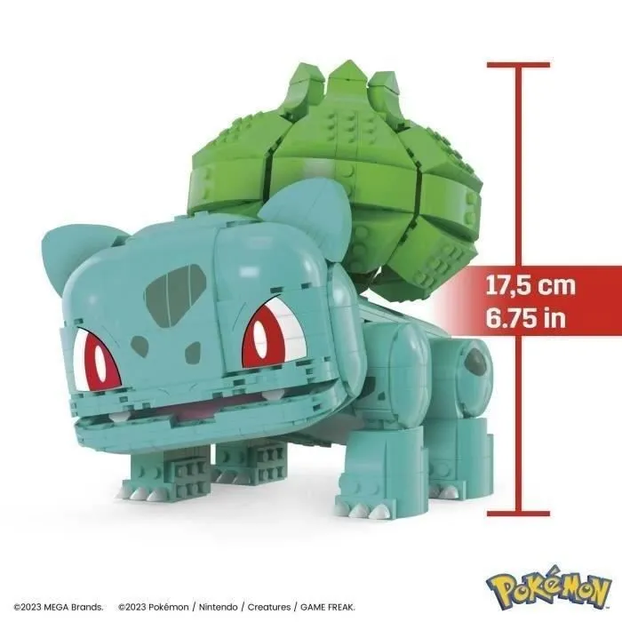 MEGA-Pokémon-Bulbizarre Géant, 1 figurine articulée (355 pcs) HNT96-2