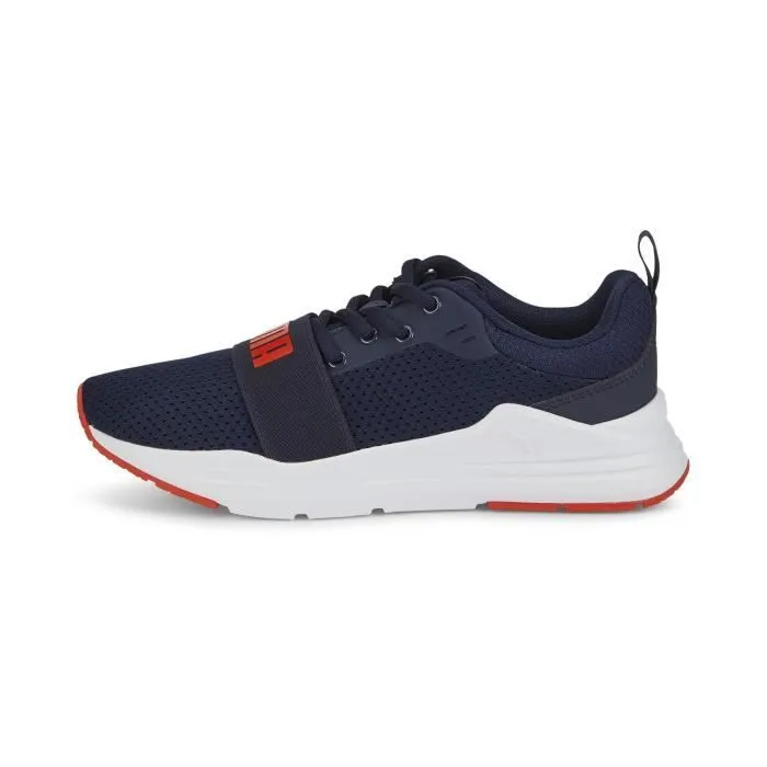 Baskets - Garçon - Puma - Wired Run - Bleu Marine et rouge-2