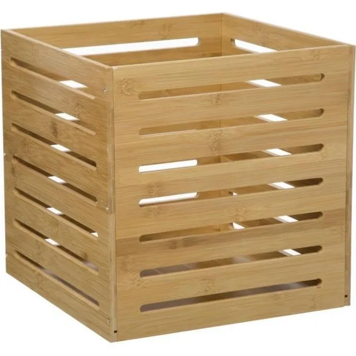 Panier de rangement 31x31 cm - Bambou-0