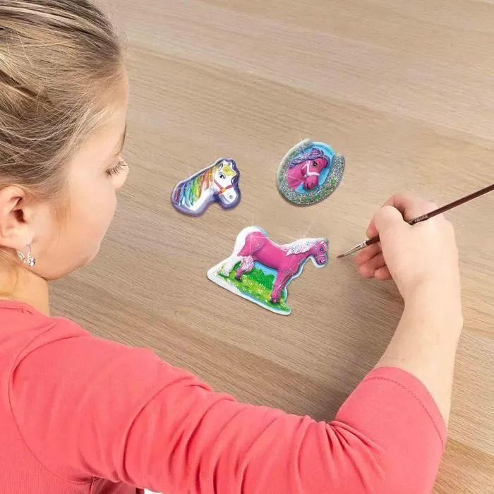 Moulage et peinture - SES CREATIVE - Chevaux fantaisie - Figurines en plâtre-1
