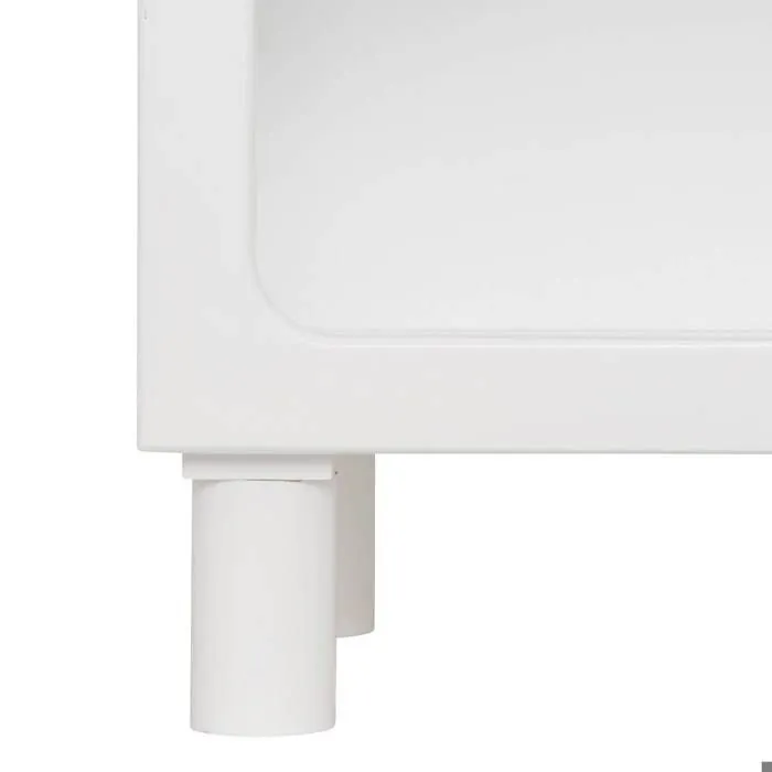 Chevet 1 compartiment "Tara" blanc 42x40x32cm - Atmosphera createur d'interieur - Blanc-2