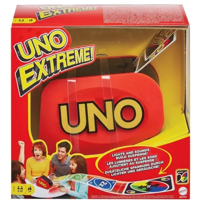 Uno Extrême, Jeu de Cartes Famille - Dès 7 ans GXY75 - Mattel Games-1