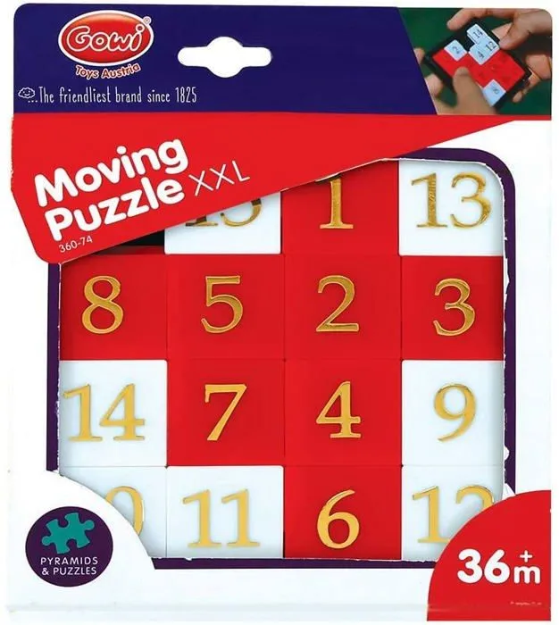 Puzzle Gowi - 360-74 - Puzzle Coulissant, , Noir/Rouge-0